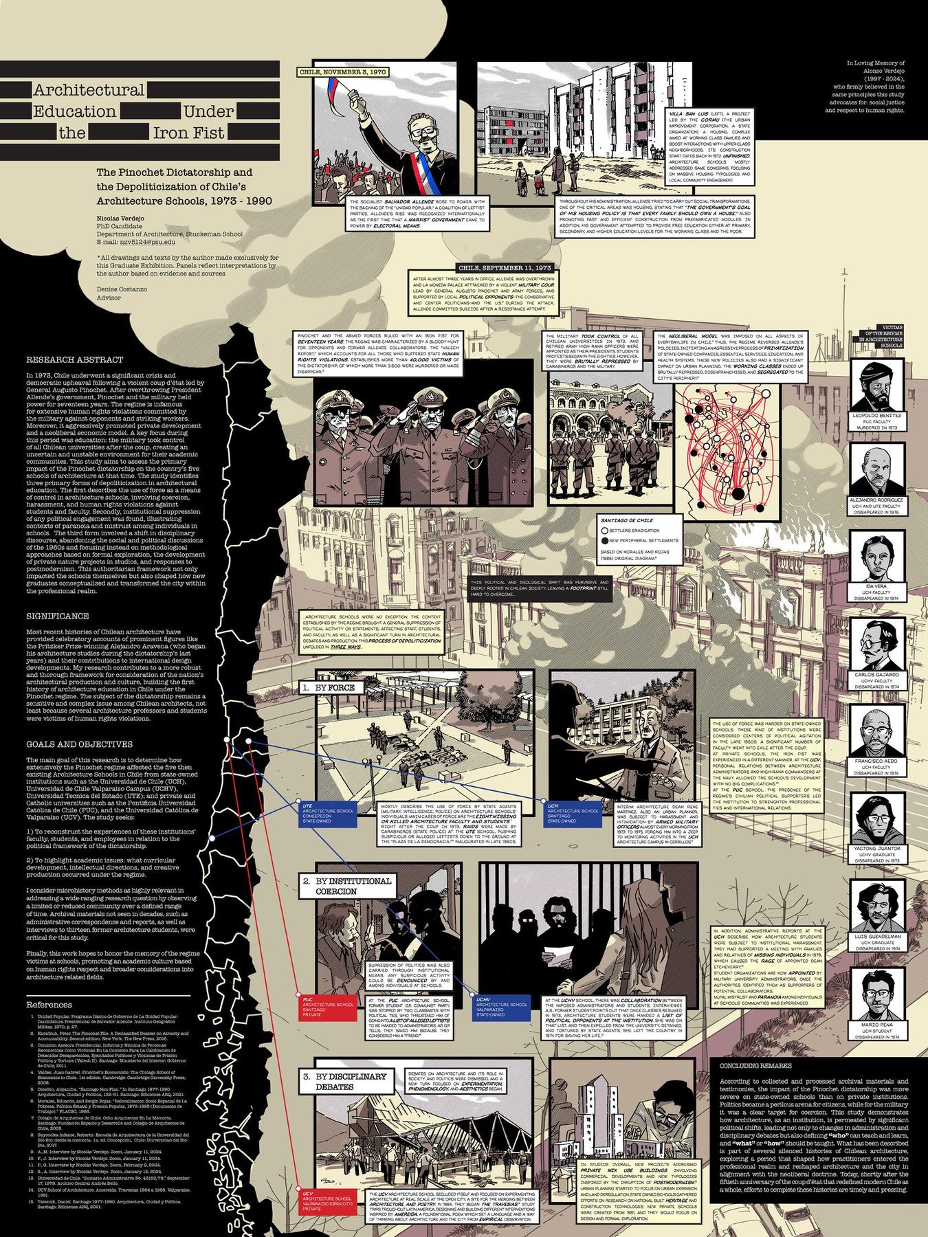 Póster de investigación en formato de novela gráfica